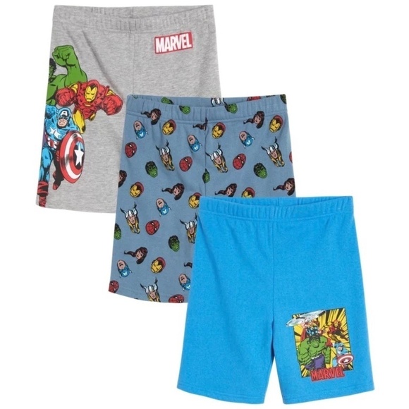 Marvel Other - Marvel Avengers Fleece Sweat Shorts, Pack of 3 Shorts, Boys Size 7, NWT